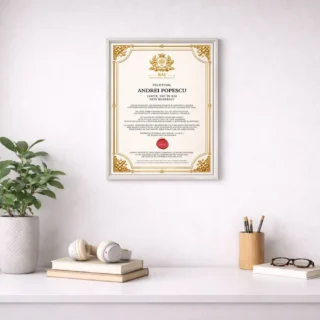 Certificat înrămat